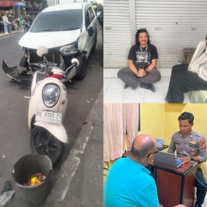Mobil Xenia Oleng di Kintamani, Libatkan Empat Kendaraan, Pengendara Scoopy Luka Ringan