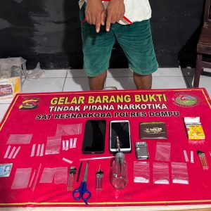 Berantas Narkoba Sampai Tuntas, Satresnarkoba Polres Dompu Bekuk Pengedar Sabu di Kampung Mantro Bada
