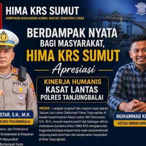 Berdampak Nyata Bagi Masyarakat, HIMA KRS Sumut Apresiasi Kinerja Humanis Kasat Lantas Polres Tanjungbalai