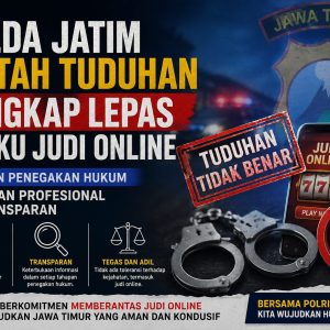 Polda Jatim Bantah Tuduhan Tangkap Lepas Pelaku Judi Online, Tegaskan Penegakan Hukum Dilakukan Profesional dan Transparan