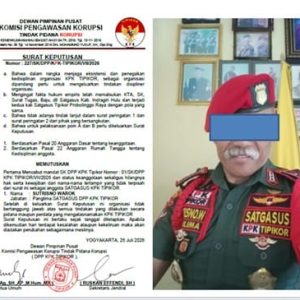 DPP KPK Tipikor Resmi Pecat Sutrisno Warok dari Jabatan Panglima Satgasus, Diduga Langgar Berat AD/ART Organisasi