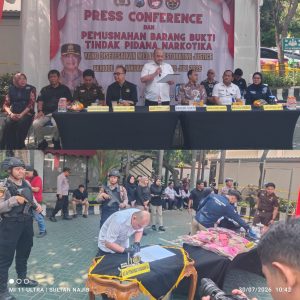 Satresnarkoba Polrestabes Surabaya Musnahkan Barang Bukti Narkotika Hasil Restorative Justice, 469 Kasus Diselesaikan Sejak 2023