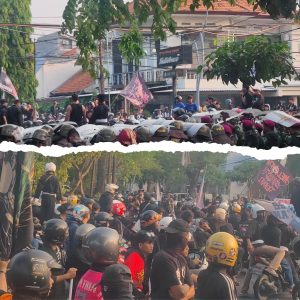 Ribuan Massa Kelompok Pesilat Gelar Aksi di Polrestabes Surabaya, dan Jalan Teuku Umar Polisi Tegaskan Pelaku Pembacokan Akan Ditangkap dan Diproses Hukum