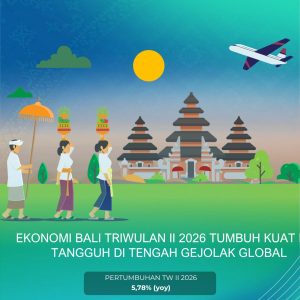 Ekonomi Bali Triwulan II 2026 Tumbuh 5,78 Persen, Tetap Kuat dan Tangguh di Tengah Gejolak Global