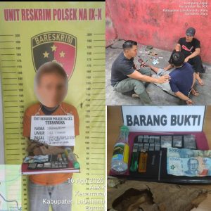 Polisi Na IX-X Amankan Pria 42 Tahun, Diduga Kuasai Sabu 2,14 Gram di Rumah Kosong