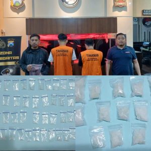 Dua Pengedar dengan 200 Gram Lebih Sabu Diamankan Polrestabes Surabaya