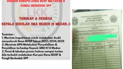 LKK Sumut Laporkan Dugaan Korupsi Dana BOS dan Pungutan Berkedok SPP di SMA Negeri 13 Medan
