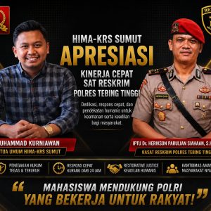 HIMA-KRS Sumut Apresiasi Kinerja Cepat Sat Reskrim Polres Tebing Tinggi Iptu Herikson Parulian Siahaan