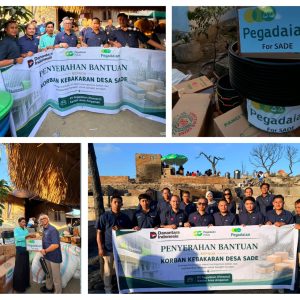 PT Pegadaian (Persero) Kembali Salurkan Bantuan bagi Korban Kebakaran Desa Adat Sade