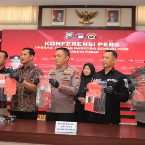 Operasi Tumpas Narkoba Semeru 2026, Polresta Tuban Ungkap Empat Kasus dan Sita 53,649 Gram Sabu
