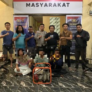 Maling Mesin Pompa Dan HP di Toko Buah, Tiga Pria Di Manggelewa di Ringkus Polisi