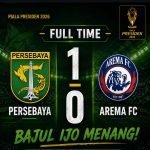 Persebaya Tembus Final Piala Presiden 2026! Taklukkan Arema FC 1-0 dalam Derbi Jatim Sarat Drama