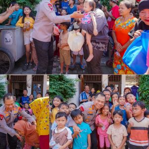 Kapolrestabes Luthfie, Daily Berbagi Salurkan 150 Paket Sembako untuk Warga di Tiga Wilayah Surabaya