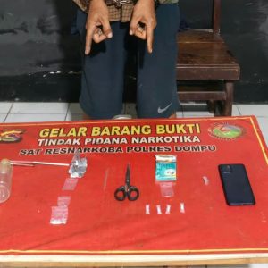 Diduga Edarkan Sabu, Pria Inisial AH Di Cakar Tim Opsnal Polres Dompu.
