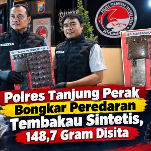 Polres Tanjung Perak Bongkar Peredaran Tembakau Sintetis, 148,7 Gram Disita
