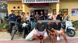 Sindikat Curanmor Berhasil di Ungkap Timsus Polsek Manggelewa,Empat Motor Tiga Pelaku Sudah di Amankan