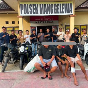 Sindikat Curanmor Berhasil di Ungkap Timsus Polsek Manggelewa,Empat Motor Tiga Pelaku Sudah di Amankan