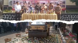 Polres Majalengka Musnahkan 2.079 Botol Miras, Polisi Ungkap Produksi Tembakau Sintetis