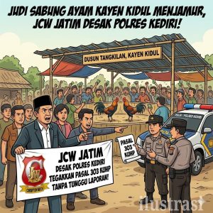 Judi Sabung Ayam Kayen Kidul Menjamur, JCW Jatim Desak Polres Kediri Tegakkan Pasal 303 KUHP Tanpa Tunggu Laporan