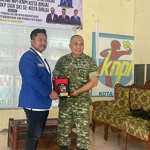 Jelang HUT TNI, Kodim 0203/Langkat dan KNPI Binjai Perkuat Silaturahmi