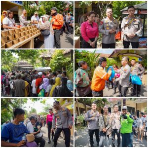 Kapolrestabes Surabaya Hadiri JUPE Polsek Gubeng, Bagikan 300 Porsi Sarapan Gratis untuk Warga