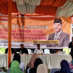 Eko Afrianta Sitepu Gelar Pembinaan Ideologi Pancasila dan Wawasan Kebangsaan di Medan Johor