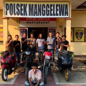 Gasak 4 Unit Motor Berbagai Merk, Terduga Pelaku di Ringkus Timsus Polsek Manggelewa