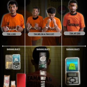 Satresnarkoba Polres Binjai Bekuk Empat Terduga Bandar Narkoba, Sita Sabu dan Ekstasi
