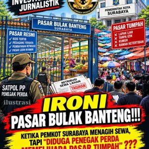 Ironi Pasar Bulak Banteng!!!, Ketika Pemkot Surabaya Menagih Sewa tapi “Penegak Perda Memelihara Pasar Tumpah”???