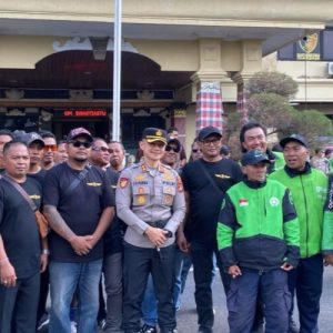 Ojol dan Ojek Pangkalan Bersatu Jaga Kamtibmas di Wilayah Polres Badung