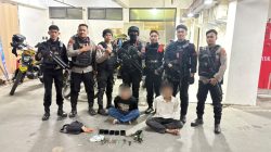 Brimob Polda Metro Jaya Amankan Dua Orang Terduga Begal di Jakarta Timur