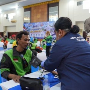 Korlantas Polri Gelar Cek Kesehatan Gratis untuk Ojol