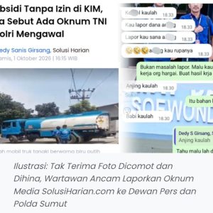 Tak Terima Foto Dicomot dan Dihina, Wartawan Ancam Laporkan Oknum Media SolusiHarian.com ke Dewan Pers dan Polda Sumut