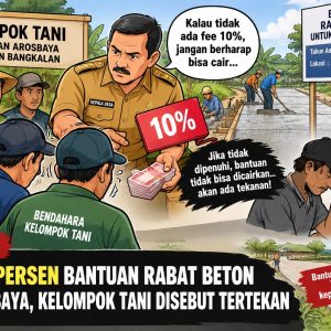 Dugaan Fee 10 Persen Bantuan Rabat Beton di Arosbaya, Kelompok Tani Disebut Tertekan