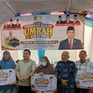 Rayakan HUT Prabowo, Zulkarnaen Hadiahkan Umrah kepada Tujuh Warga Medan
