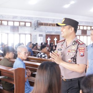 Minggu Kasih di Gereja, Kapolres Sampaikan Pesan Damai dan Jaga Kerukunan