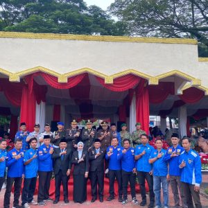 DPD KNPI Labuhanbatu Hadiri Peringatan Sumpah Pemuda di Lapangan Ika Bina Bersama Forkopimda