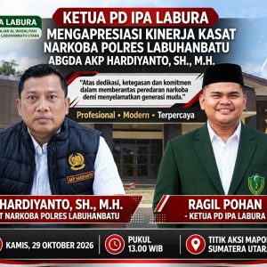 PD IPA Labura Apresiasi Polres Labuhanbatu, Ragil Pohan: Operasi Sarang Narkoba Harus Terus Digencarkan