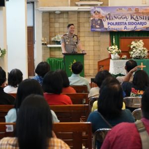 Kapolresta Sidoarjo Gelar Minggu Kasih Bersama Jemaat GKI, Perkuat Toleransi Antarumat Beragama